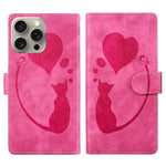 Bao da điện thoại bằng da dập nổi hình bút, trái tim và mèo, dành cho iPhone 17 Pro Max, dành cho iPhone 17 Pro, dành cho iPhone 17, dành cho iPhone Air, dành cho iPhone 15 Pro Max, dành cho iPhone 15 Pro, dành cho iPhone 15 Plus, dành cho iPhone 15