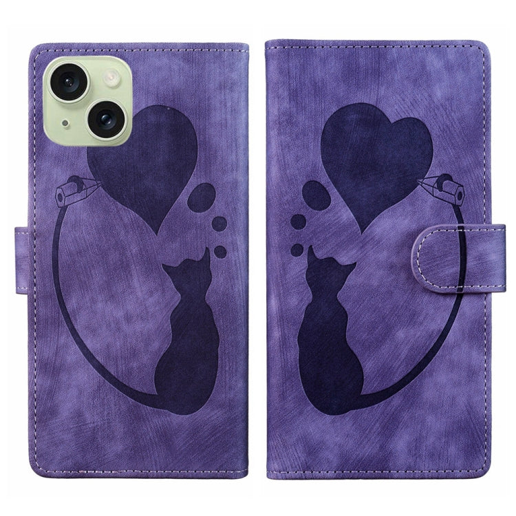 Bao da điện thoại bằng da dập nổi hình bút, trái tim và mèo, dành cho iPhone 17 Pro Max, dành cho iPhone 17 Pro, dành cho iPhone 17, dành cho iPhone Air, dành cho iPhone 15 Pro Max, dành cho iPhone 15 Pro, dành cho iPhone 15 Plus, dành cho iPhone 15