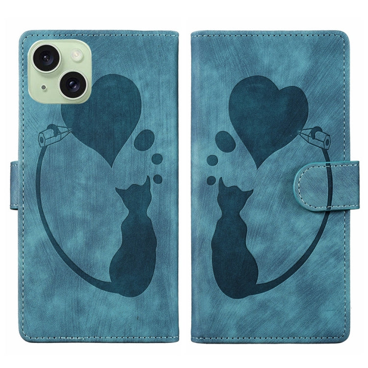 Bao da điện thoại bằng da dập nổi hình bút, trái tim và mèo, dành cho iPhone 17 Pro Max, dành cho iPhone 17 Pro, dành cho iPhone 17, dành cho iPhone Air, dành cho iPhone 15 Pro Max, dành cho iPhone 15 Pro, dành cho iPhone 15 Plus, dành cho iPhone 15