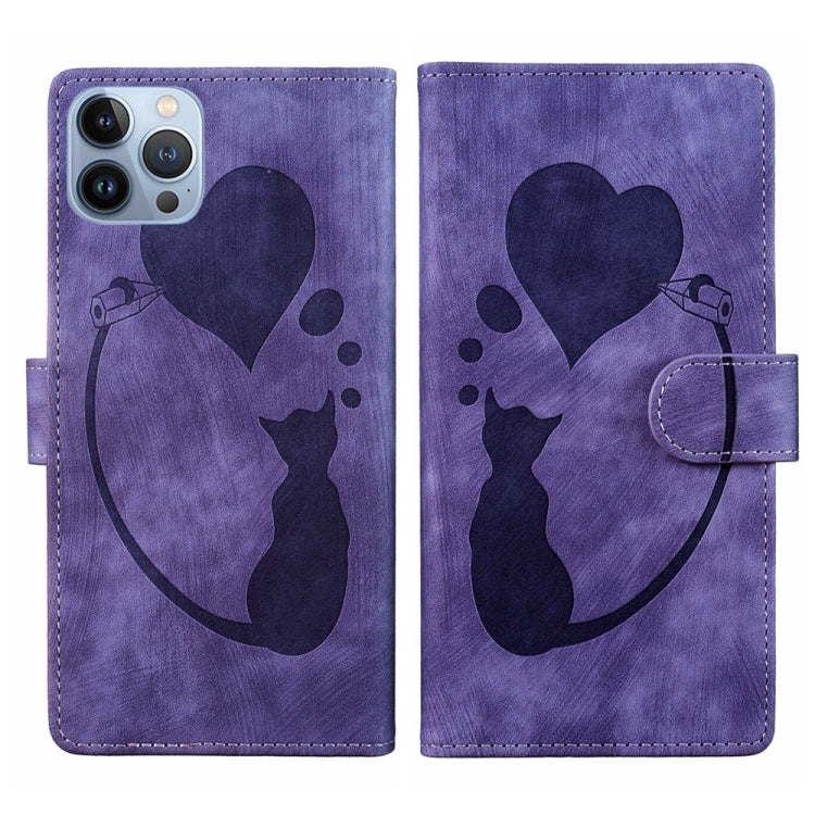 Ốp điện thoại da dập nổi hình bút trái tim mèo, Dành cho iPhone 13 mini, Dành cho iPhone 12, Dành cho iPhone 12 Pro Max, Dành cho iPhone 12 Pro, Dành cho iPhone 12 mini, Dành cho iPhone 11 Pro Max, Dành cho iPhone 11, Dành cho iPhone 11 Pro