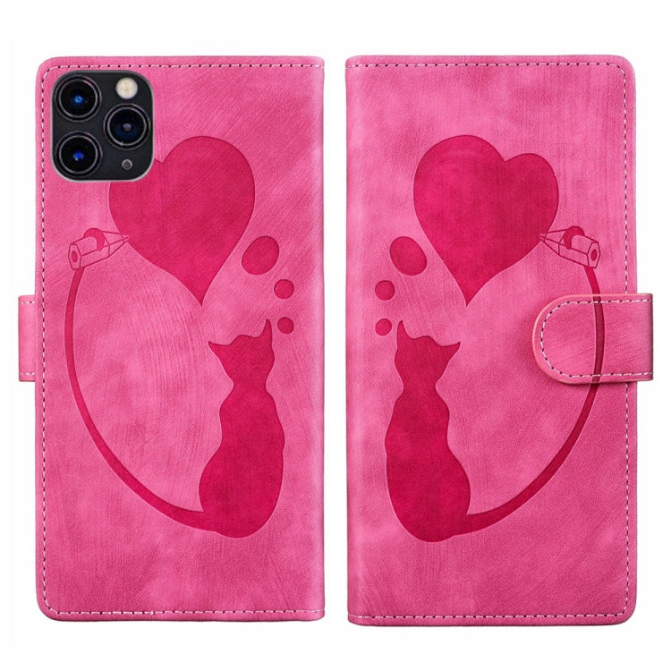 Ốp điện thoại da dập nổi hình bút trái tim mèo, Dành cho iPhone 13 mini, Dành cho iPhone 12, Dành cho iPhone 12 Pro Max, Dành cho iPhone 12 Pro, Dành cho iPhone 12 mini, Dành cho iPhone 11 Pro Max, Dành cho iPhone 11, Dành cho iPhone 11 Pro