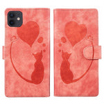 Ốp điện thoại da dập nổi hình bút trái tim mèo, Dành cho iPhone 13 mini, Dành cho iPhone 12, Dành cho iPhone 12 Pro Max, Dành cho iPhone 12 Pro, Dành cho iPhone 12 mini, Dành cho iPhone 11 Pro Max, Dành cho iPhone 11, Dành cho iPhone 11 Pro