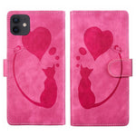 Ốp điện thoại da dập nổi hình bút trái tim mèo, Dành cho iPhone 13 mini, Dành cho iPhone 12, Dành cho iPhone 12 Pro Max, Dành cho iPhone 12 Pro, Dành cho iPhone 12 mini, Dành cho iPhone 11 Pro Max, Dành cho iPhone 11, Dành cho iPhone 11 Pro