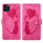 Ốp điện thoại da dập nổi hình bút trái tim mèo, Dành cho iPhone 13 mini, Dành cho iPhone 12, Dành cho iPhone 12 Pro Max, Dành cho iPhone 12 Pro, Dành cho iPhone 12 mini, Dành cho iPhone 11 Pro Max, Dành cho iPhone 11, Dành cho iPhone 11 Pro