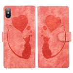 Bao da điện thoại in nổi hình trái tim mèo Pen Heart, dành cho iPhone X / XS, dành cho iPhone XR, dành cho iPhone XS Max, dành cho iPhone 7 Plus / 8 Plus