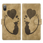 Bao da điện thoại in nổi hình trái tim mèo Pen Heart, dành cho iPhone X / XS, dành cho iPhone XR, dành cho iPhone XS Max, dành cho iPhone 7 Plus / 8 Plus