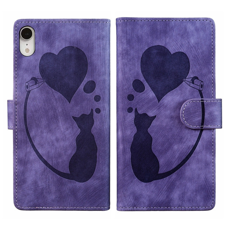 Bao da điện thoại in nổi hình trái tim mèo Pen Heart, dành cho iPhone X / XS, dành cho iPhone XR, dành cho iPhone XS Max, dành cho iPhone 7 Plus / 8 Plus