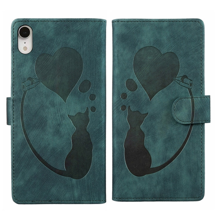 Bao da điện thoại in nổi hình trái tim mèo Pen Heart, dành cho iPhone X / XS, dành cho iPhone XR, dành cho iPhone XS Max, dành cho iPhone 7 Plus / 8 Plus