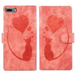 Bao da điện thoại in nổi hình trái tim mèo Pen Heart, dành cho iPhone X / XS, dành cho iPhone XR, dành cho iPhone XS Max, dành cho iPhone 7 Plus / 8 Plus