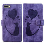 Bao da điện thoại in nổi hình trái tim mèo Pen Heart, dành cho iPhone X / XS, dành cho iPhone XR, dành cho iPhone XS Max, dành cho iPhone 7 Plus / 8 Plus