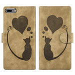 Bao da điện thoại in nổi hình trái tim mèo Pen Heart, dành cho iPhone X / XS, dành cho iPhone XR, dành cho iPhone XS Max, dành cho iPhone 7 Plus / 8 Plus