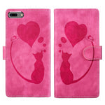 Bao da điện thoại in nổi hình trái tim mèo Pen Heart, dành cho iPhone X / XS, dành cho iPhone XR, dành cho iPhone XS Max, dành cho iPhone 7 Plus / 8 Plus