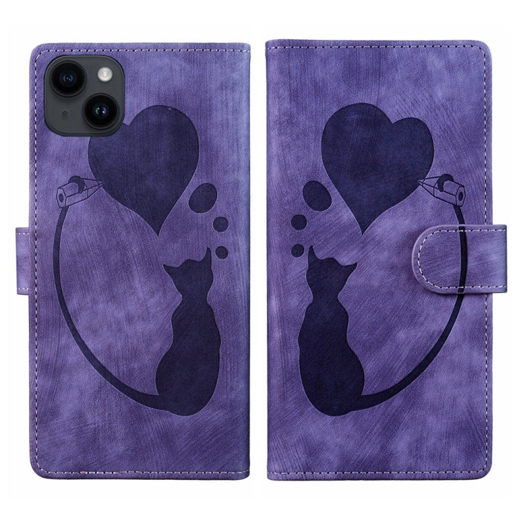 Ốp điện thoại da dập nổi hình bút trái tim mèo, Dành cho iPhone 13 mini, Dành cho iPhone 12, Dành cho iPhone 12 Pro Max, Dành cho iPhone 12 Pro, Dành cho iPhone 12 mini, Dành cho iPhone 11 Pro Max, Dành cho iPhone 11, Dành cho iPhone 11 Pro