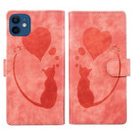Ốp điện thoại da dập nổi hình bút trái tim mèo, Dành cho iPhone 13 mini, Dành cho iPhone 12, Dành cho iPhone 12 Pro Max, Dành cho iPhone 12 Pro, Dành cho iPhone 12 mini, Dành cho iPhone 11 Pro Max, Dành cho iPhone 11, Dành cho iPhone 11 Pro
