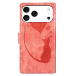 Bao da điện thoại bằng da dập nổi hình bút, trái tim và mèo, dành cho iPhone 17 Pro Max, dành cho iPhone 17 Pro, dành cho iPhone 17, dành cho iPhone Air, dành cho iPhone 15 Pro Max, dành cho iPhone 15 Pro, dành cho iPhone 15 Plus, dành cho iPhone 15