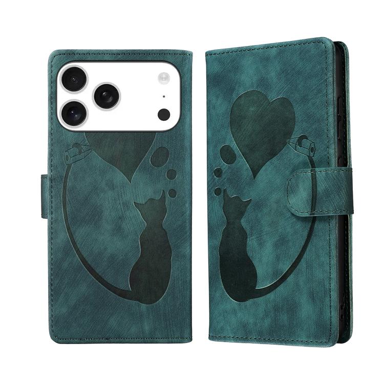 Bao da điện thoại bằng da dập nổi hình bút, trái tim và mèo, dành cho iPhone 17 Pro Max, dành cho iPhone 17 Pro, dành cho iPhone 17, dành cho iPhone Air, dành cho iPhone 15 Pro Max, dành cho iPhone 15 Pro, dành cho iPhone 15 Plus, dành cho iPhone 15