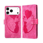 Bao da điện thoại bằng da dập nổi hình bút, trái tim và mèo, dành cho iPhone 17 Pro Max, dành cho iPhone 17 Pro, dành cho iPhone 17, dành cho iPhone Air, dành cho iPhone 15 Pro Max, dành cho iPhone 15 Pro, dành cho iPhone 15 Plus, dành cho iPhone 15