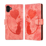 Bao da điện thoại bằng da dập nổi hình bút, trái tim và mèo, dành cho iPhone 17 Pro Max, dành cho iPhone 17 Pro, dành cho iPhone 17, dành cho iPhone Air, dành cho iPhone 15 Pro Max, dành cho iPhone 15 Pro, dành cho iPhone 15 Plus, dành cho iPhone 15