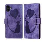 Bao da điện thoại bằng da dập nổi hình bút, trái tim và mèo, dành cho iPhone 17 Pro Max, dành cho iPhone 17 Pro, dành cho iPhone 17, dành cho iPhone Air, dành cho iPhone 15 Pro Max, dành cho iPhone 15 Pro, dành cho iPhone 15 Plus, dành cho iPhone 15