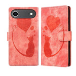 Bao da điện thoại bằng da dập nổi hình bút, trái tim và mèo, dành cho iPhone 17 Pro Max, dành cho iPhone 17 Pro, dành cho iPhone 17, dành cho iPhone Air, dành cho iPhone 15 Pro Max, dành cho iPhone 15 Pro, dành cho iPhone 15 Plus, dành cho iPhone 15