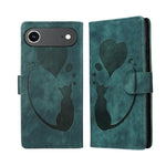 Bao da điện thoại bằng da dập nổi hình bút, trái tim và mèo, dành cho iPhone 17 Pro Max, dành cho iPhone 17 Pro, dành cho iPhone 17, dành cho iPhone Air, dành cho iPhone 15 Pro Max, dành cho iPhone 15 Pro, dành cho iPhone 15 Plus, dành cho iPhone 15