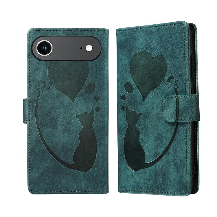 Bao da điện thoại bằng da dập nổi hình bút, trái tim và mèo, dành cho iPhone 17 Pro Max, dành cho iPhone 17 Pro, dành cho iPhone 17, dành cho iPhone Air, dành cho iPhone 15 Pro Max, dành cho iPhone 15 Pro, dành cho iPhone 15 Plus, dành cho iPhone 15