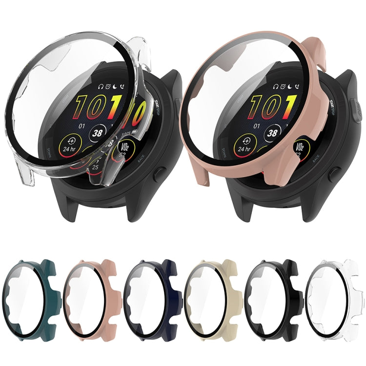 PC + Tempered Film Integrated Watch Protective Case, For Garmin Forerunner 165 / 165 Music