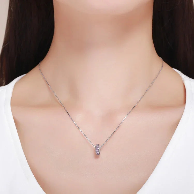 Mặt dây chuyền bạc S925 hạt nhịp tim trang sức làm vòng tay dây chuyền