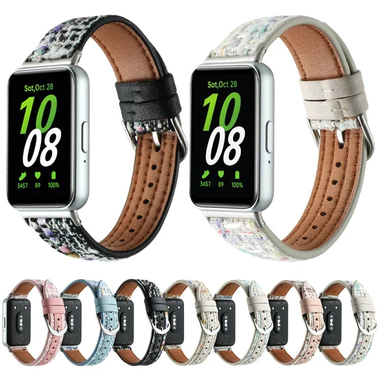 Dây đeo đồng hồ da len, dành cho Samsung Galaxy Fit 3