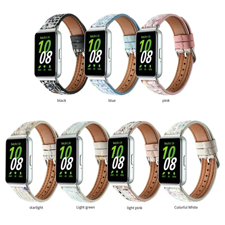 Dây đeo đồng hồ da len, dành cho Samsung Galaxy Fit 3
