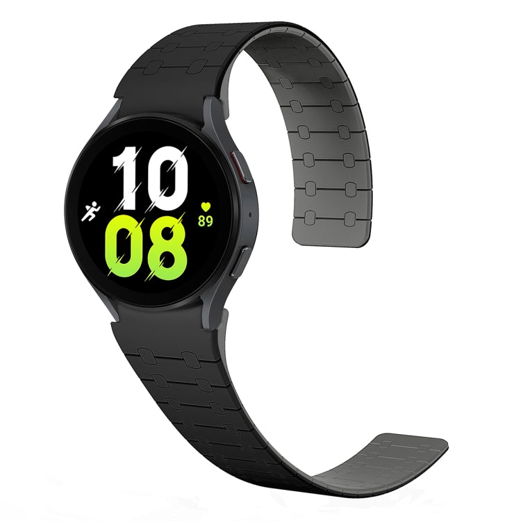 Dây đồng hồ silicone nam châm vòng hai màu, dành cho Samsung Galaxy Watch 6 / 5 / 4