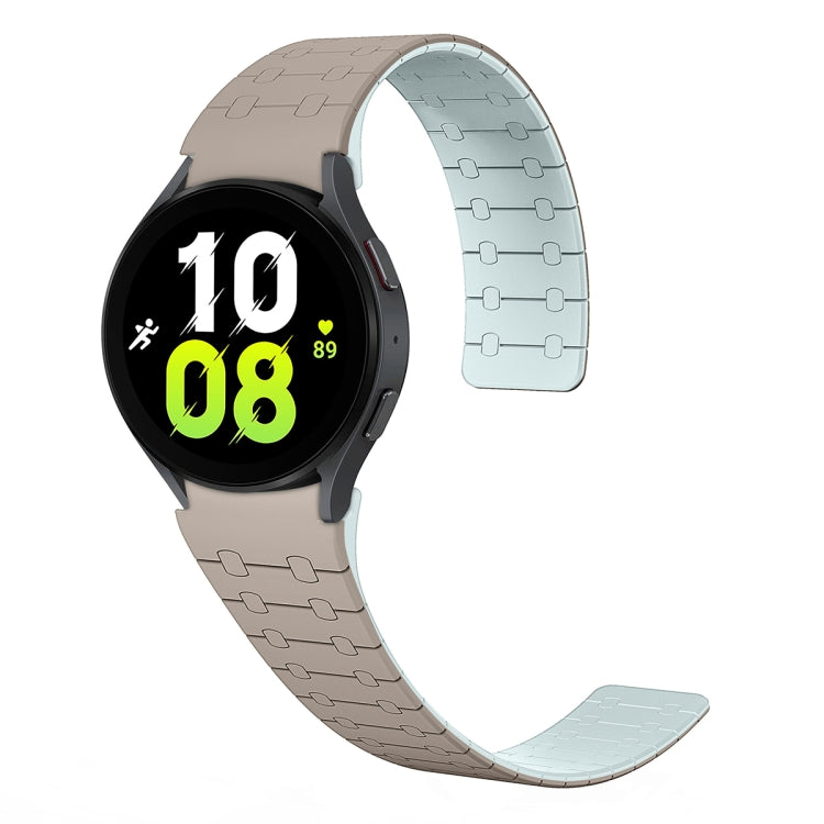 Dây đồng hồ silicone nam châm vòng hai màu, dành cho Samsung Galaxy Watch 6 / 5 / 4