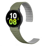 Dây đồng hồ silicone nam châm vòng hai màu, dành cho Samsung Galaxy Watch 6 / 5 / 4