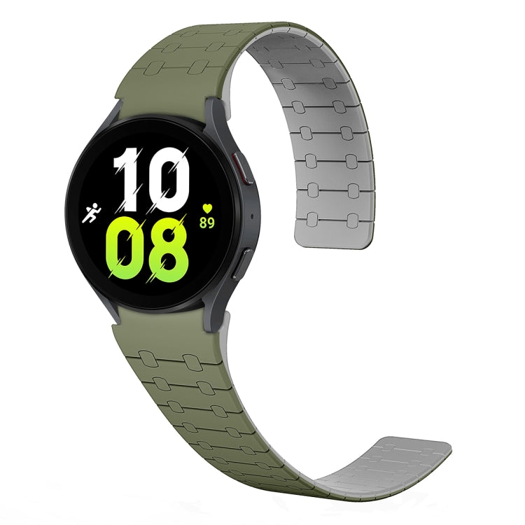 Dây đồng hồ silicone nam châm vòng hai màu, dành cho Samsung Galaxy Watch 6 / 5 / 4