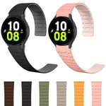 Dây đồng hồ silicone nam châm vòng hai màu, dành cho Samsung Galaxy Watch 6 / 5 / 4