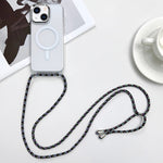 Ốp lưng điện thoại MagSafe PC + TPU từ tính kèm dây đeo, dành cho iPhone 14 Pro Max, iPhone 13 Pro Max, iPhone 13 Pro, iPhone 13