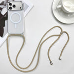 Bao da điện thoại MagSafe bằng PC + TPU có nam châm kèm dây đeo, dành cho iPhone 17e / 16e, dành cho iPhone 17 Pro Max, dành cho iPhone 17 Pro, dành cho iPhone 17