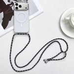 Bao da điện thoại MagSafe bằng PC + TPU có nam châm kèm dây đeo, dành cho iPhone 17e / 16e, dành cho iPhone 17 Pro Max, dành cho iPhone 17 Pro, dành cho iPhone 17