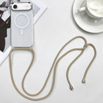 Bao da điện thoại MagSafe bằng PC + TPU có nam châm kèm dây đeo, dành cho iPhone Air, dành cho iPhone 16 Pro Max, dành cho iPhone 16 Pro, dành cho iPhone 16 Plus
