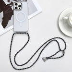 Bao da điện thoại MagSafe bằng PC + TPU có nam châm kèm dây đeo, dành cho iPhone Air, dành cho iPhone 16 Pro Max, dành cho iPhone 16 Pro, dành cho iPhone 16 Plus