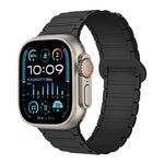 Dây đồng hồ silicone từ tính hình chữ I, dành cho Apple Watch Series 9 45mm, dành cho Apple Watch Series 9 41mm, dành cho Apple Watch Ultra 49mm