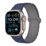 Dây đồng hồ silicone từ tính hình chữ I, dành cho Apple Watch Series 9 45mm, dành cho Apple Watch Series 9 41mm, dành cho Apple Watch Ultra 49mm
