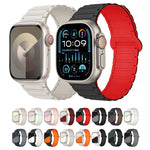 Dây đồng hồ silicone từ tính hình chữ I, dành cho Apple Watch SE 2023 44mm, dành cho Apple Watch SE 2023 40mm, dành cho Apple Watch Ultra 2 49mm