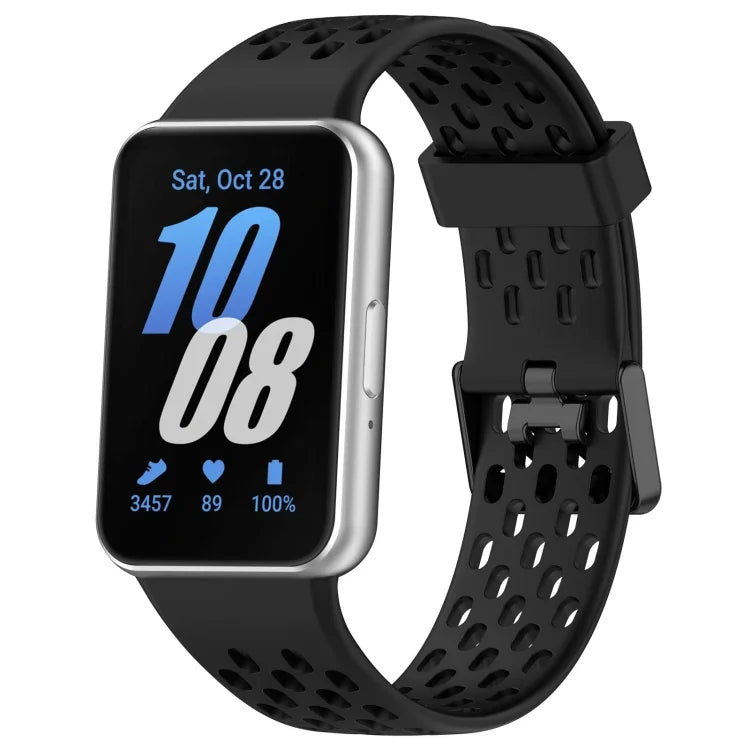 Dây đồng hồ silicone khóa đôi kiểu lỗ, dành cho Samsung Galaxy Fit 3