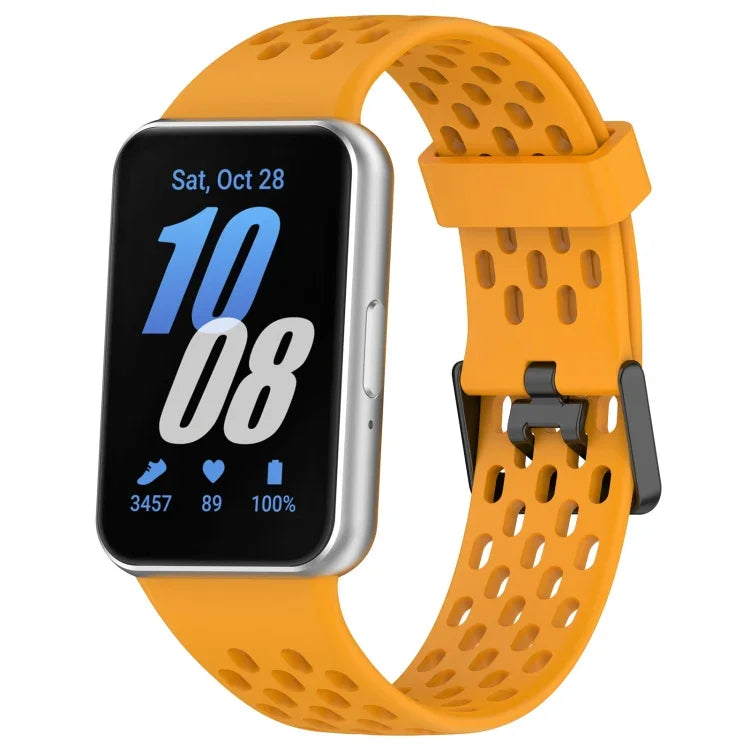 Dây đồng hồ silicone khóa đôi kiểu lỗ, dành cho Samsung Galaxy Fit 3
