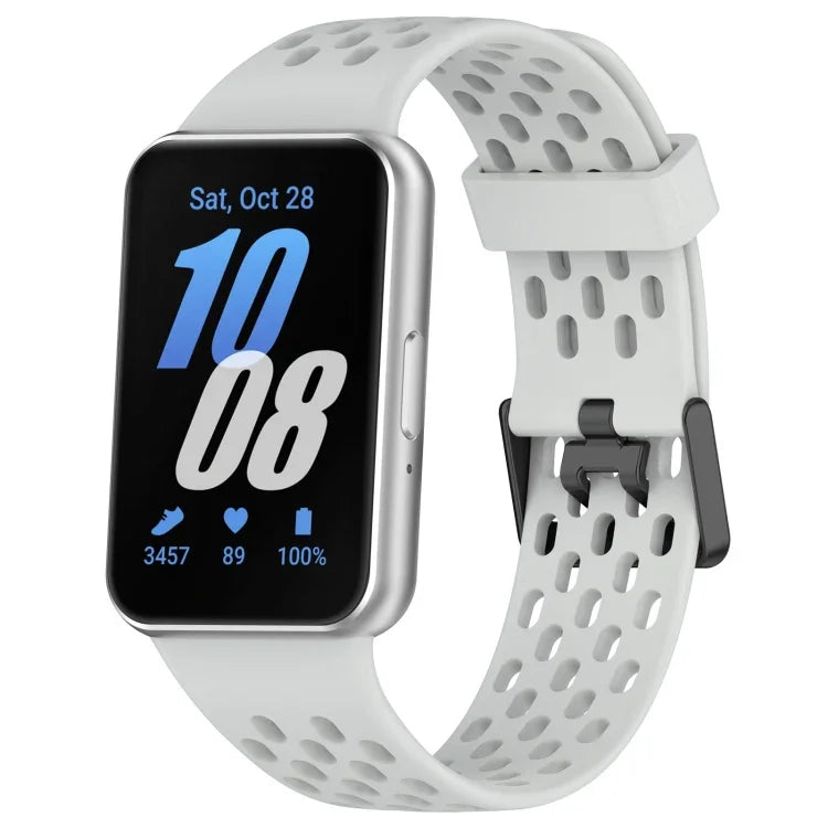 Dây đồng hồ silicone khóa đôi kiểu lỗ, dành cho Samsung Galaxy Fit 3