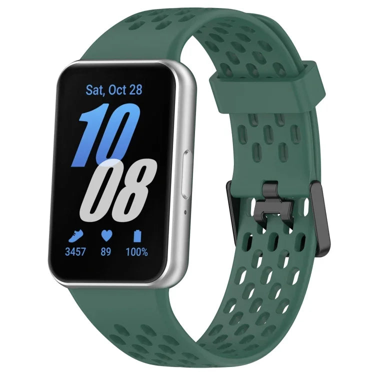 Dây đồng hồ silicone khóa đôi kiểu lỗ, dành cho Samsung Galaxy Fit 3