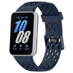 Dây đồng hồ silicone khóa đôi kiểu lỗ, dành cho Samsung Galaxy Fit 3