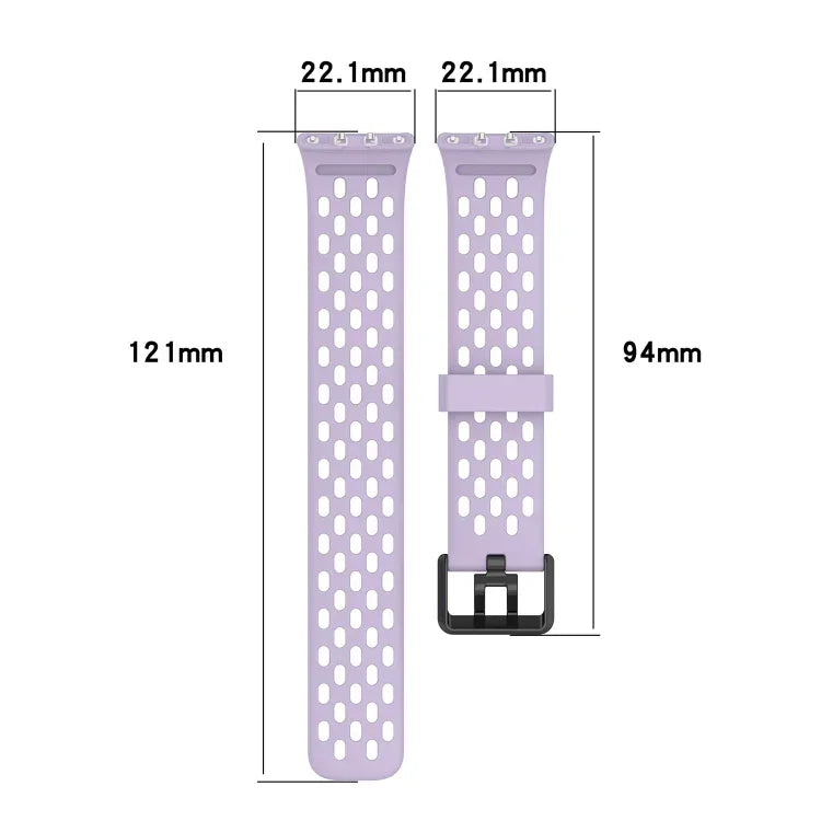 Dây đồng hồ silicone khóa đôi kiểu lỗ, dành cho Samsung Galaxy Fit 3