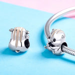 Mặt dây chuyền bạc S925 hạt chuột hamster nhỏ trang sức làm vòng tay dây chuyền